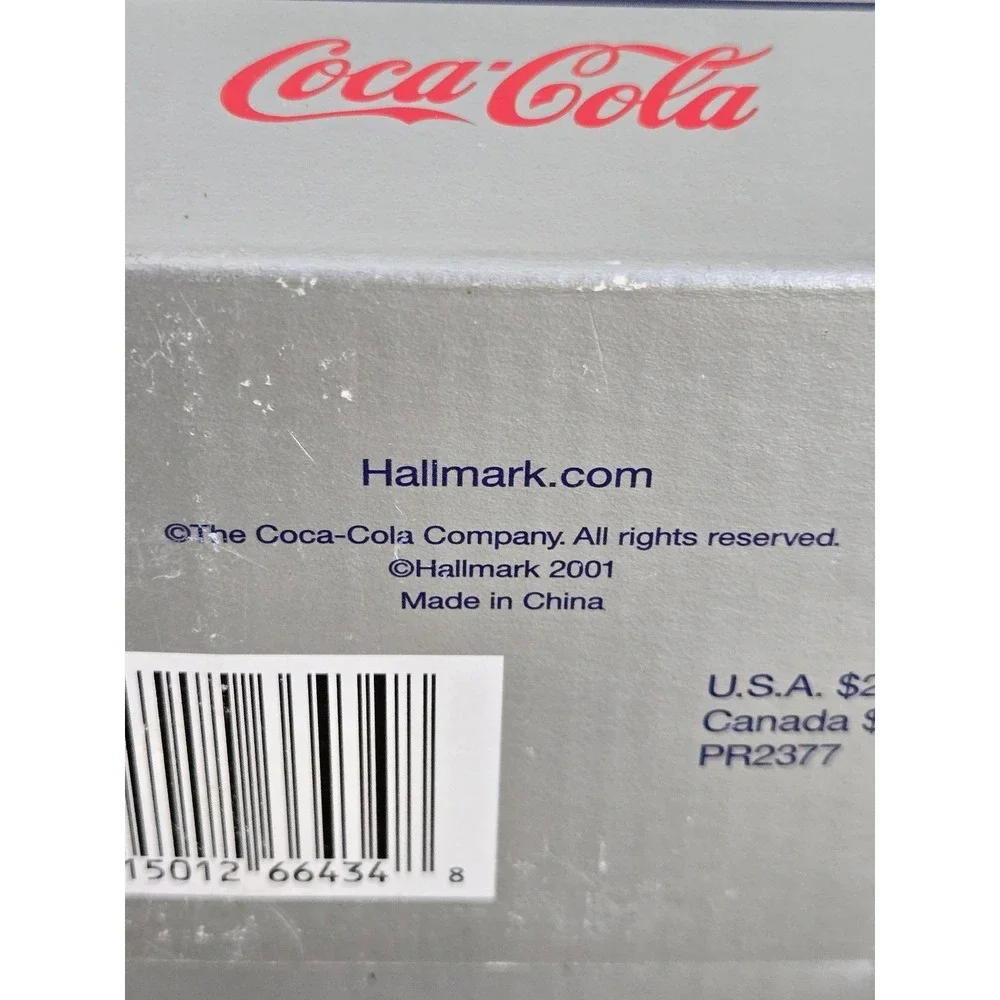 Hallmark Coca-Cola Santa Musical Snow Globe Moving Train 2001